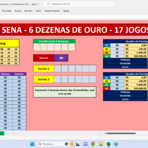 Planilha Dupla Sena – Esquema Novo das Dezenas de Prata