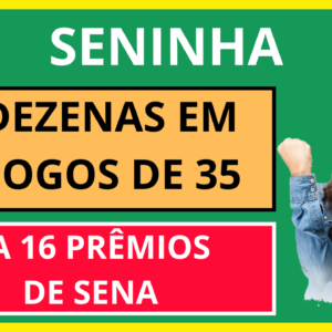 Planiha da Seninha com 50 Dezenas em 50 Jogos de 35