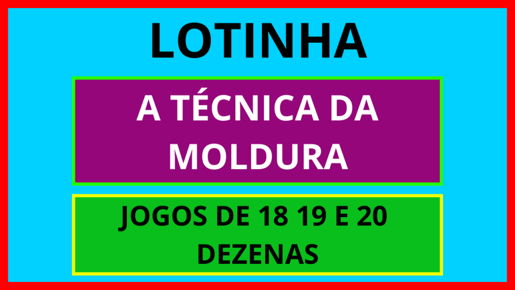 Dezenas da moldura da lotofácil