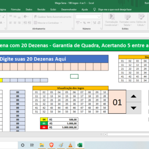Planilha Mega Sena – Jogue com 20 Dezenas + Brinde Especial