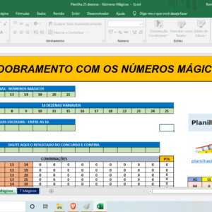 Planilha Lotofácil – Estratégia com os Números Mágicos