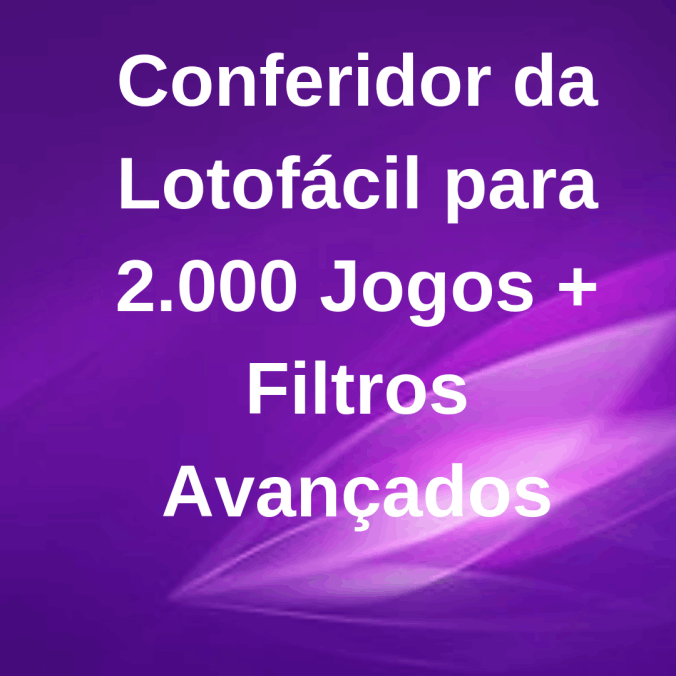 Conferidor da lotoácil para 2000 jogos