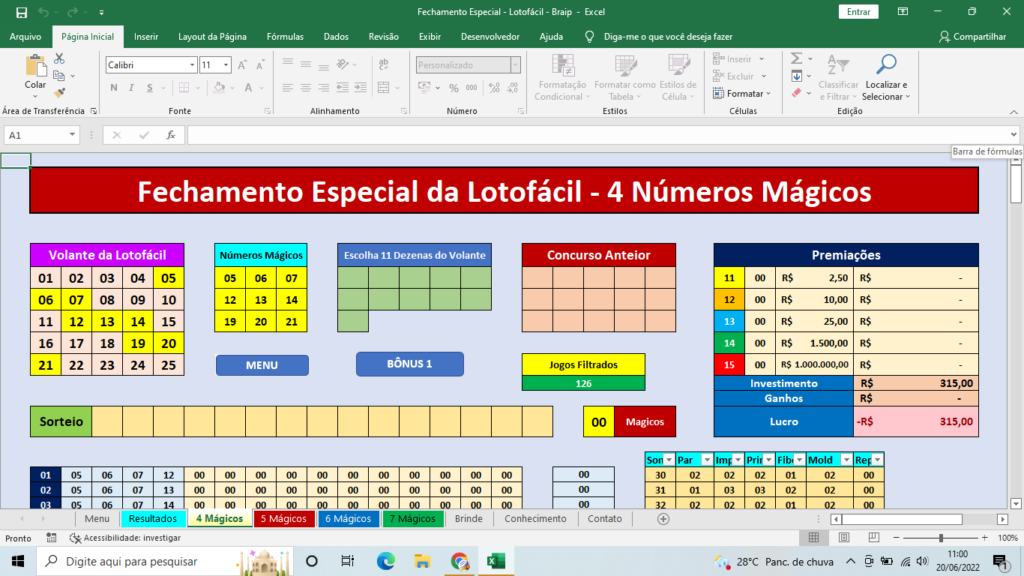 Os Números Mágicos da Lotofácil