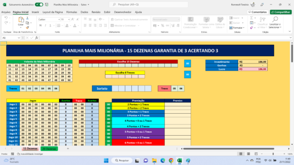 Jogar Mais Milionária - Planilhas Lotéricas 10