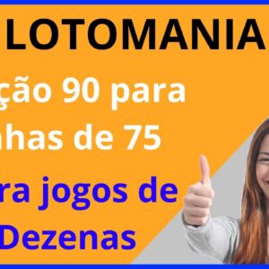 Planilha Lotomania – Redução 90 para 75 com Jogos Prontos