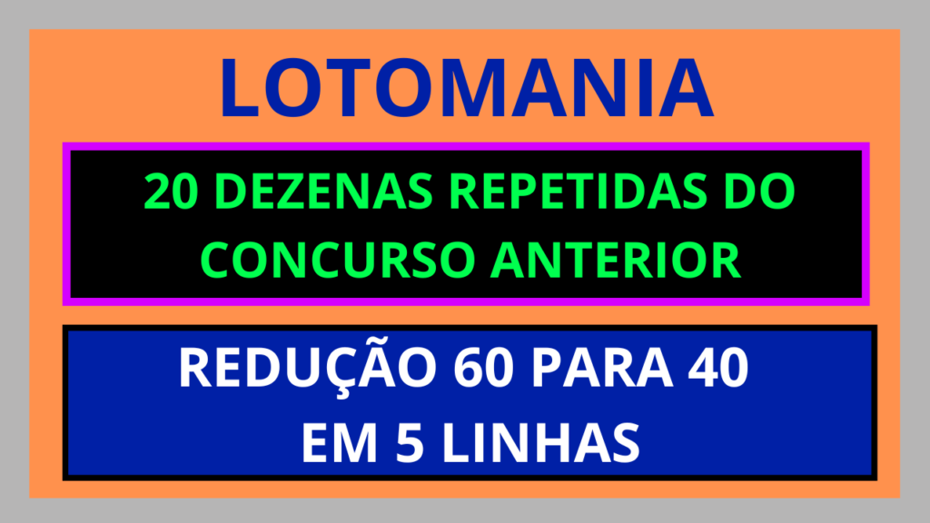 Planilha Lotomania - Concurso anterior