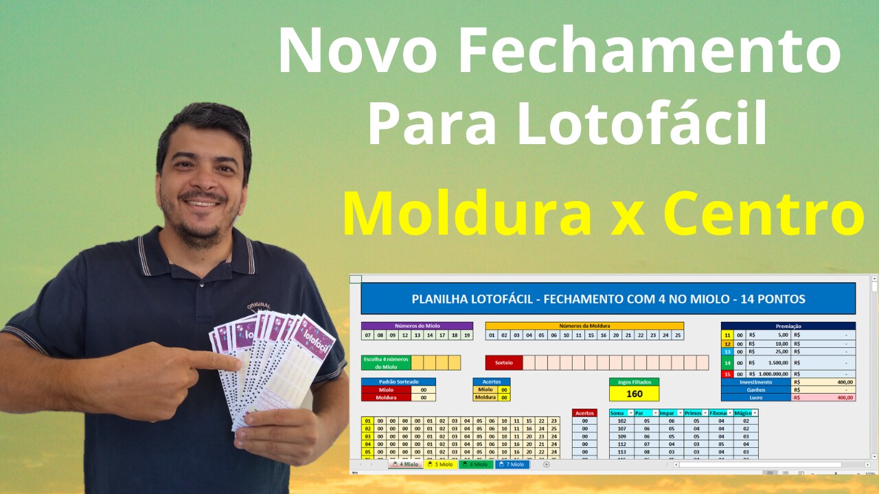 Moldura da lotofácil 15 pontos