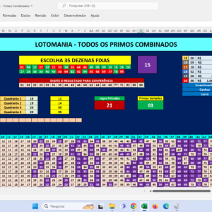 Planilha Lotomania – Todos os Primos Combinados