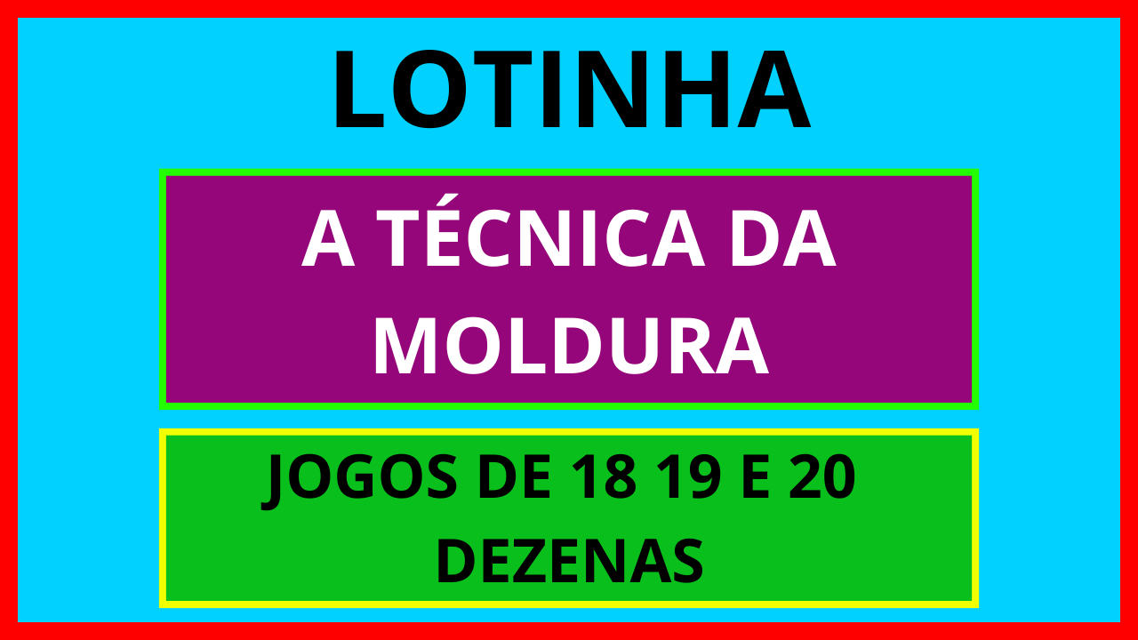 Dezenas da moldura da lotofácil