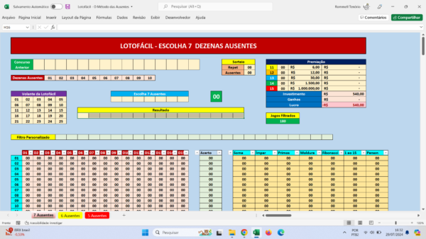 Planilha Lotofácil - O Método das Ausentes - Image 2