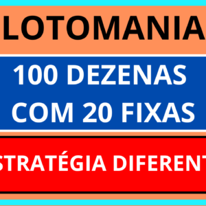 Planilha Lotomania 100 Dezenas com 20 Fixas