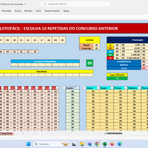 Planilha Lotofácil – O Método das Repetidas