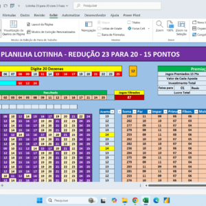 Redução 23 para 20 com Dezenas Semi Fixas