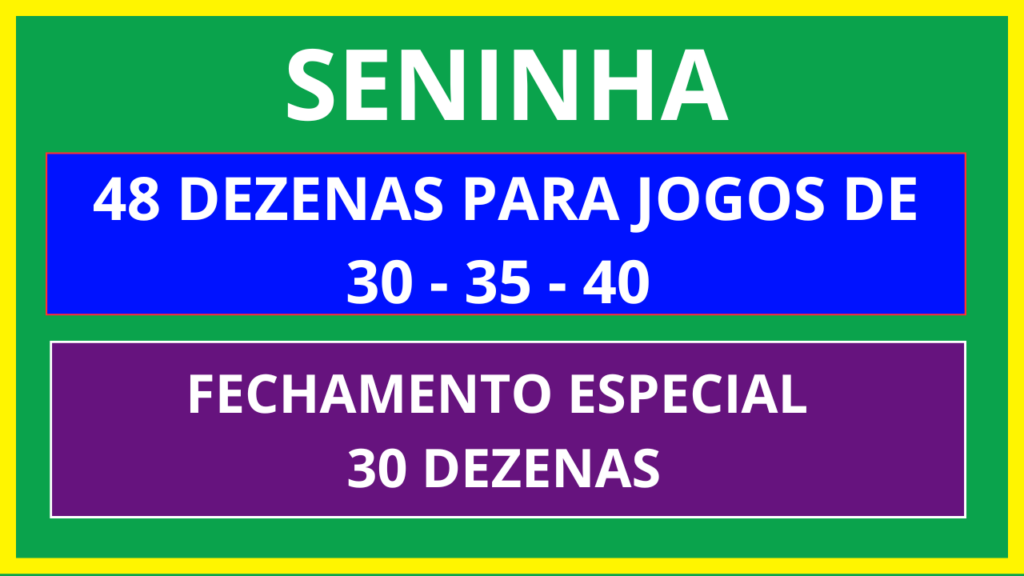 Planilha Seninha 48 para 30