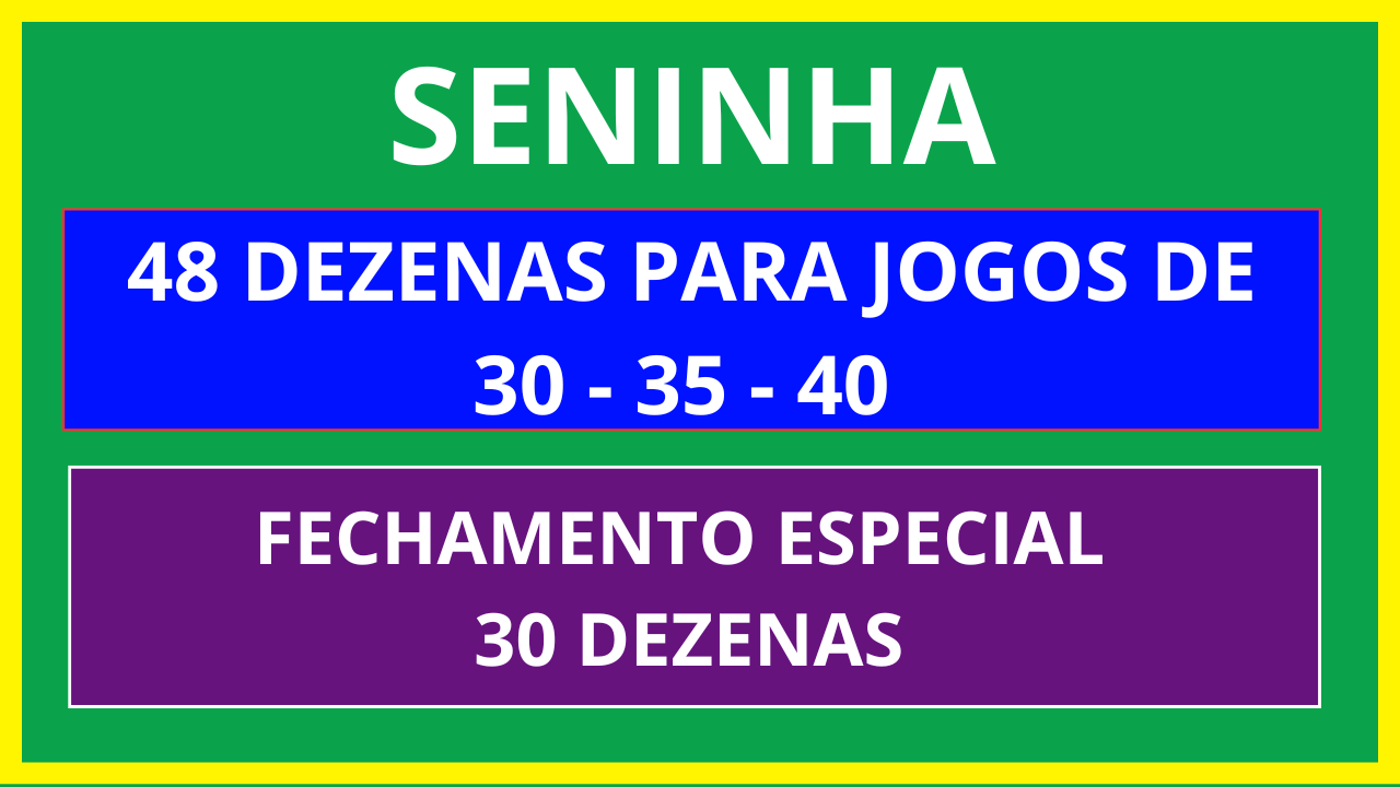 Planilha Seninha 48 para 30