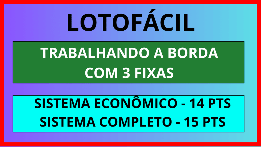 Os números da borda da lotofácil