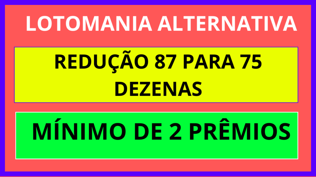 Lotomania Alternativa - 75 Dezenas