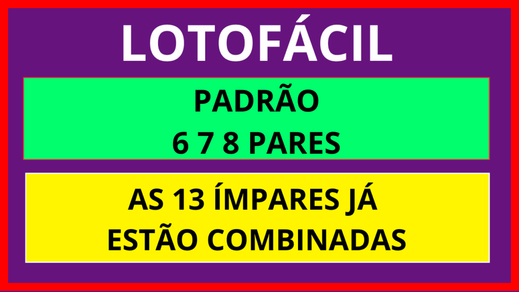 As Dezenas ímpares da Lotofácil