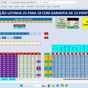 Planilha Lotinha – Redução 25 para 18